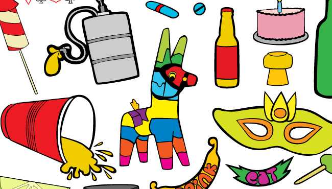 Free Party Vector Pack Free Bottle Vector, Fireworks Vector and Cake Vector are just a few of the awesome vectors in this free pack